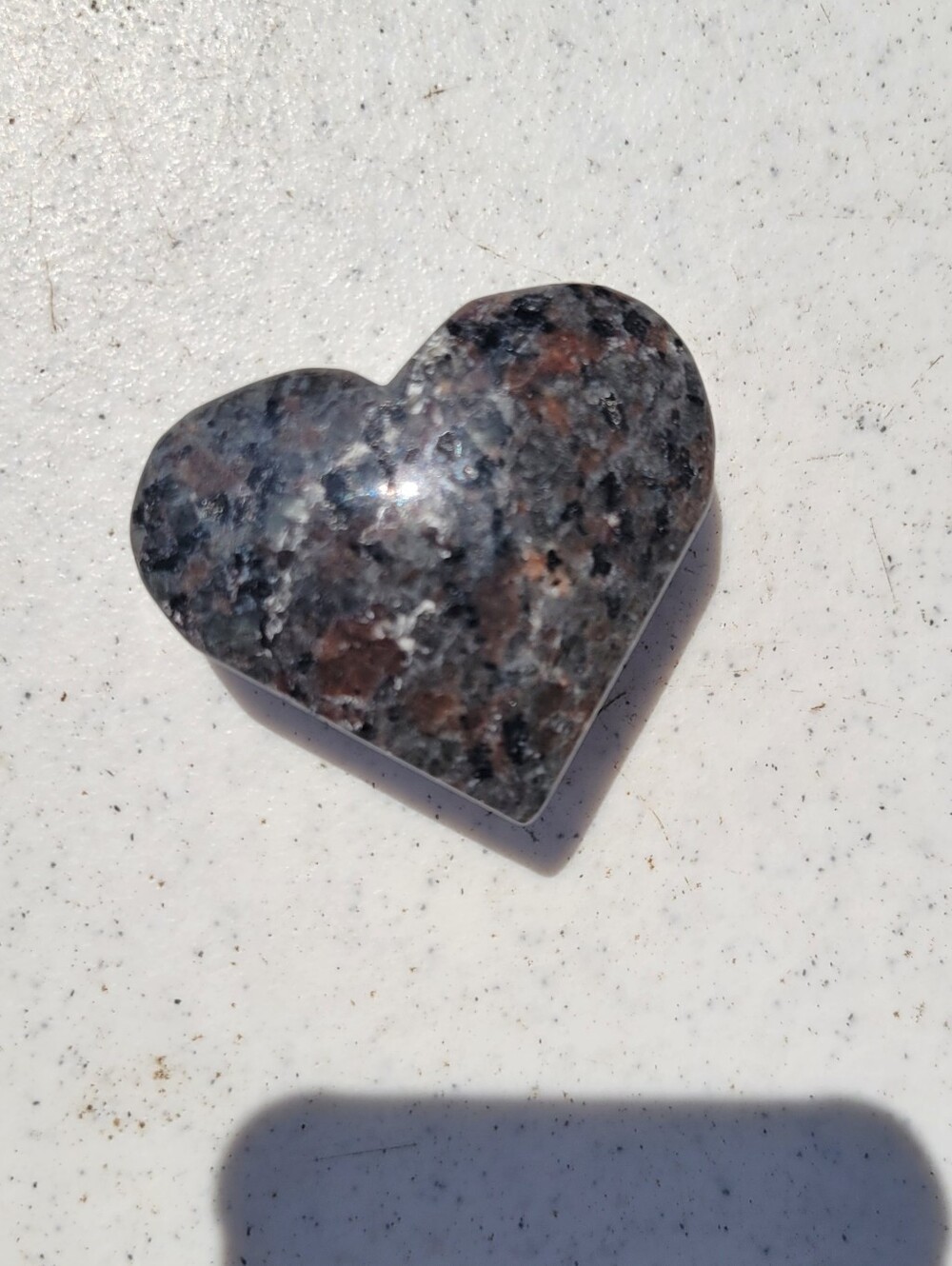 Heart-Shaped Yooperlite UV Reactive